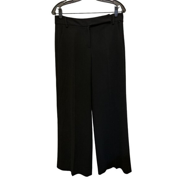 Charles Nolan Wide Leg Black Pants Trousers Back Pockets Size 6 - Picture 2 of 10